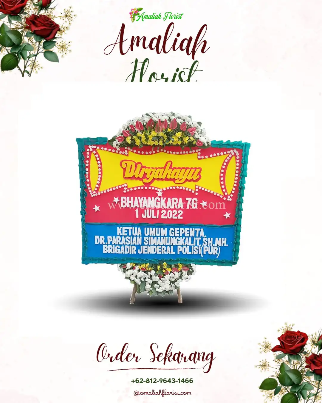 Papan Bunga HUT Ulang Tahun Beteng